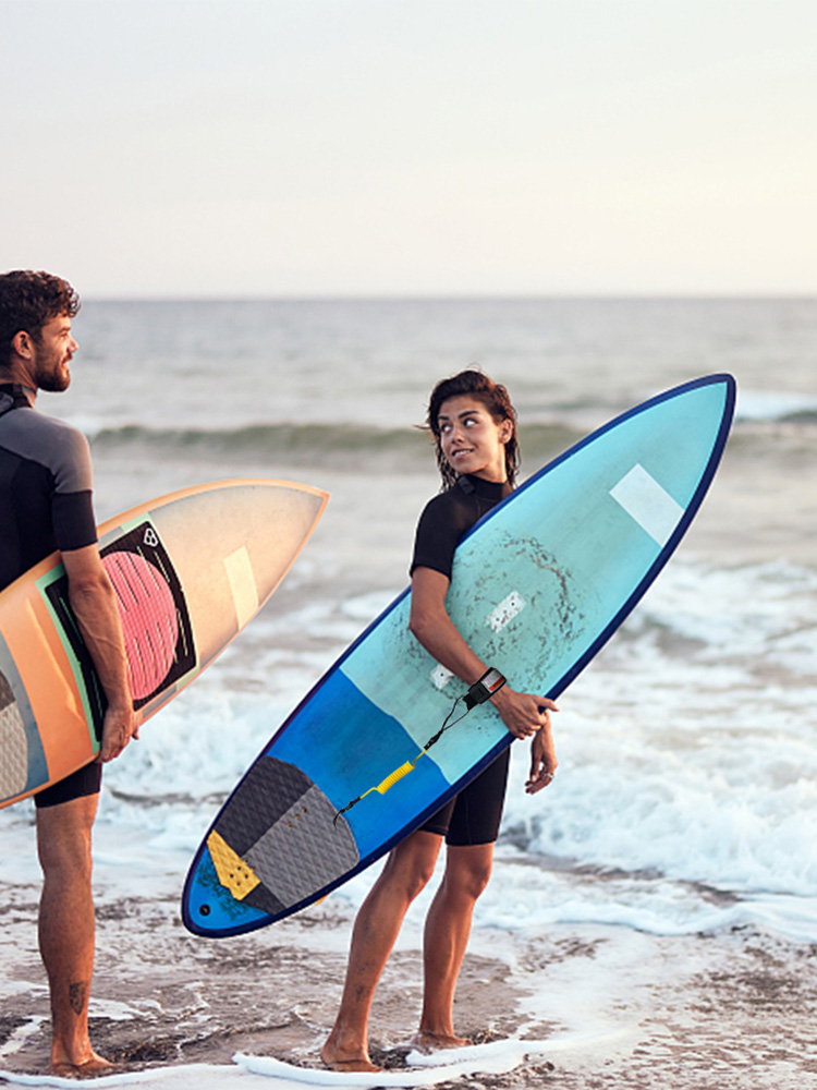 Premium Coiled Surfboard Leash - Surfboard Leash Ankle review and price