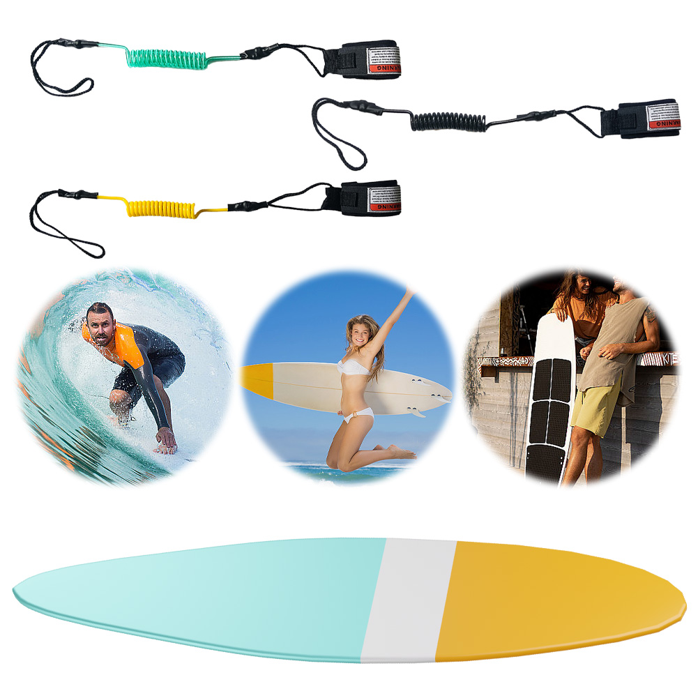 Premium Coiled Surfboard Leash - Surfboard Leash Ankle review and price