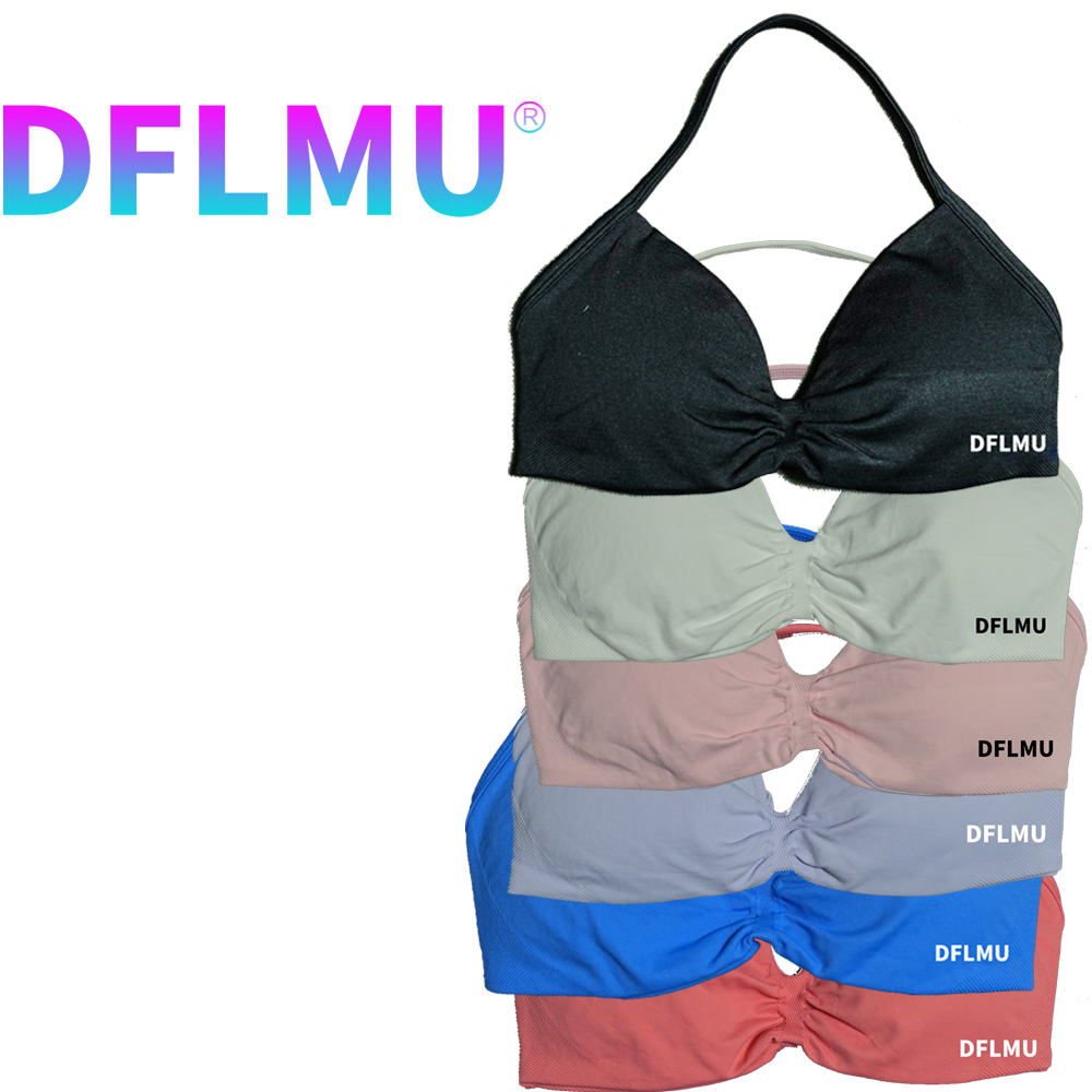 DFLMU Women Halter Sports Bra  - Aquatic Sports Bra review and price