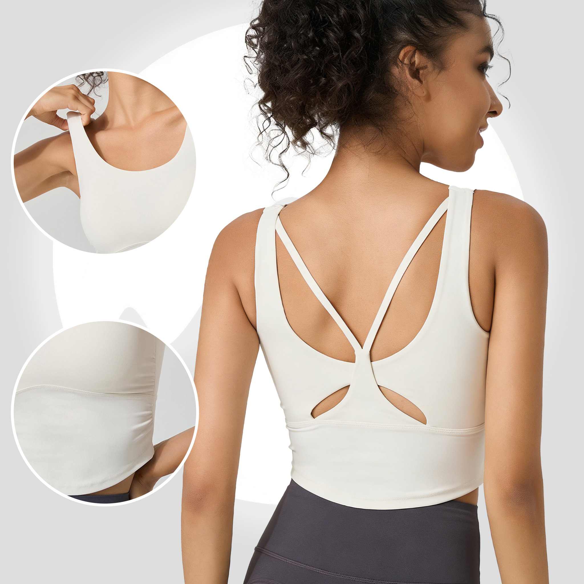 Women's Fixed Cup Yoga Sports  - Aquatic Sports Bra review and price